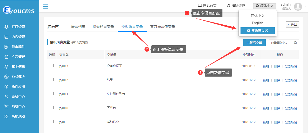 易優(yōu)多語(yǔ)言相關(guān)問題及使用方法匯總(圖2)